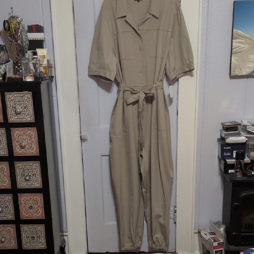 Chic Tan Jumpsuit